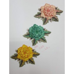 Aplique bordado flor 3D