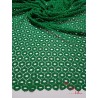 Guipur de algodón verde andalucia con acabado en ondas a dos orillas
