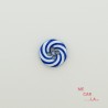 Botón fantasía espiral azul