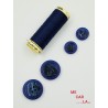 Botón clásico azul marino matizado